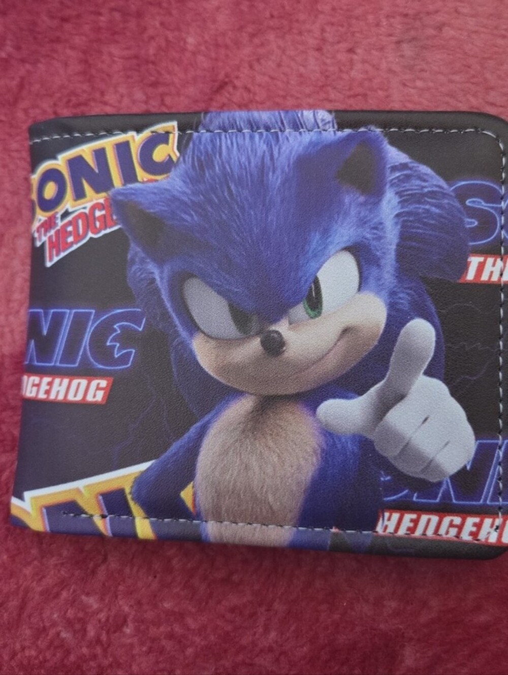 New Sonic the hedgehog anime manga leather wallet